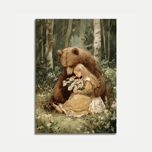 Tender Bear and Daisy Poster