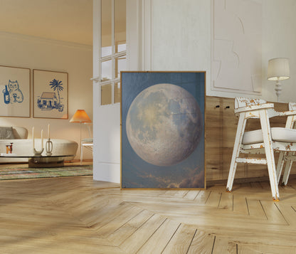 Cosmic Lunar Surface Poster