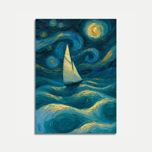 Pôster de Vela Noturna Estrelada