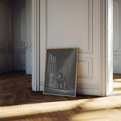 Poster del Cavaliere in Ginocchio alla Croce