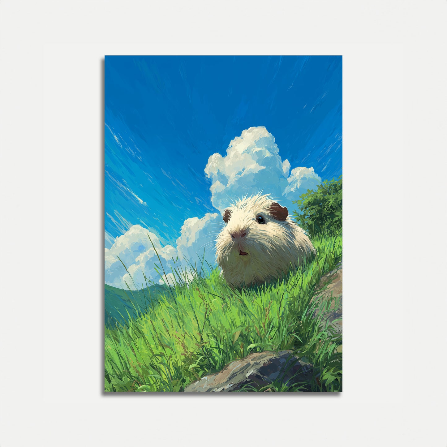 Póster de conejillo de indias de Sunny Meadow