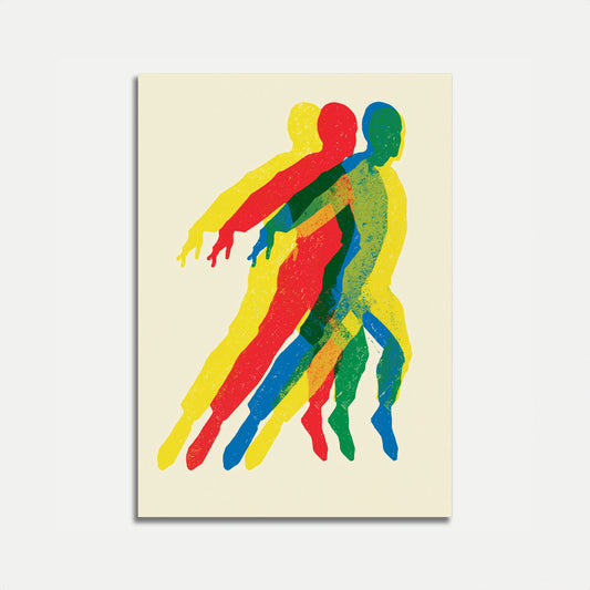 Colorful Basketball Player Poster