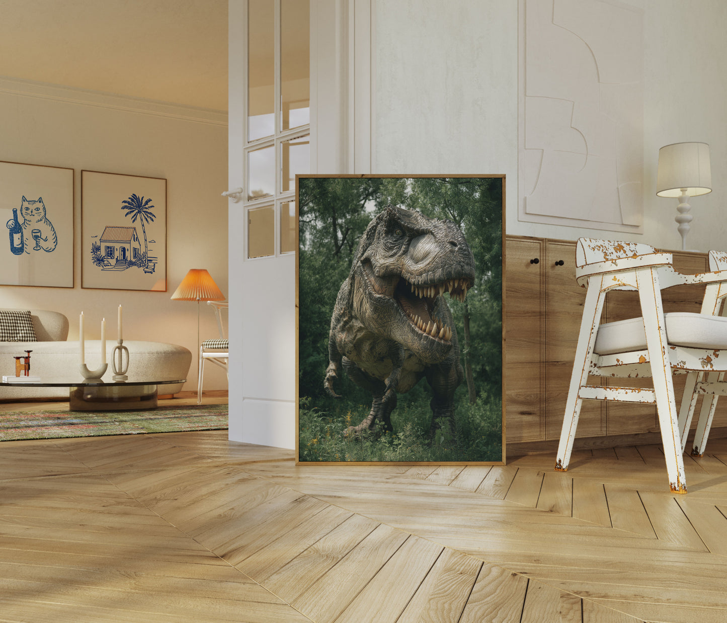Fierce T-Rex Forest Roar Poster