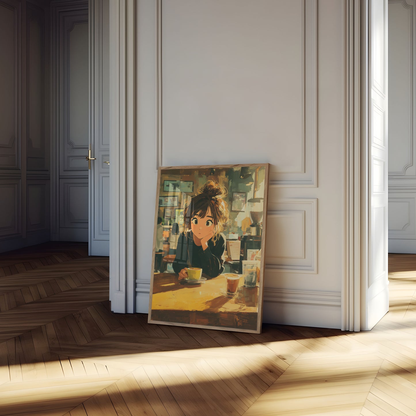 Cozy Coffee Shop Moment Poster