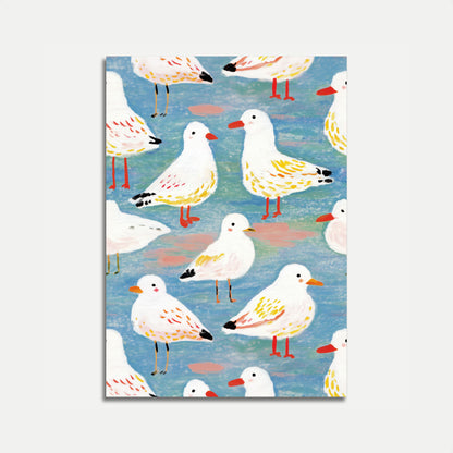 Pôster Gaivotas à Beira do Mar