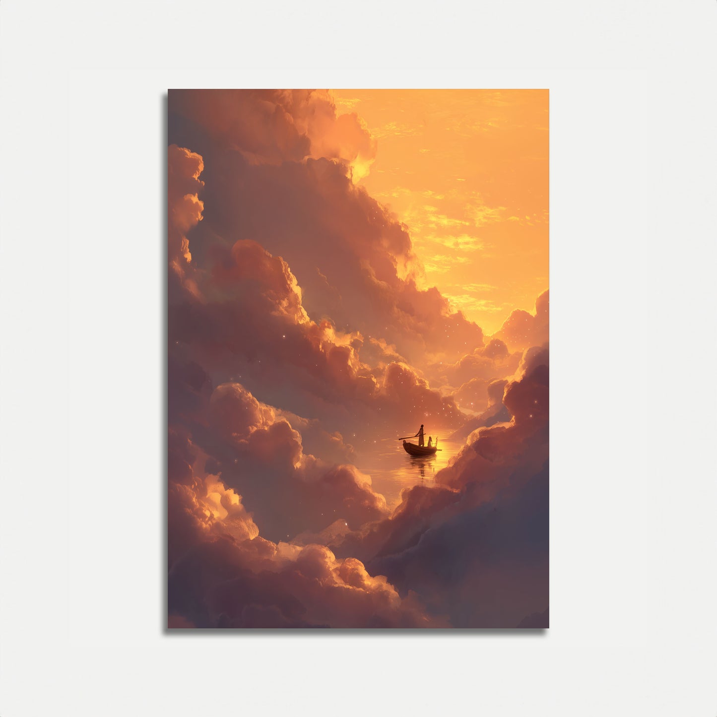 Sunset Cloud Journey Poster