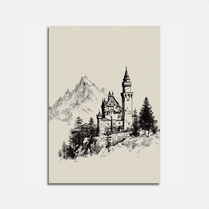 Poster della Montagna del Castello di Neuschwanstein