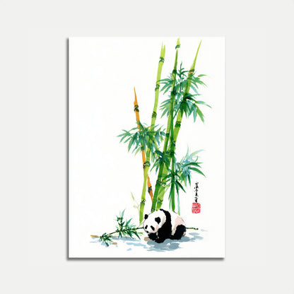 Tranquil Bamboo Forest Panda Poster