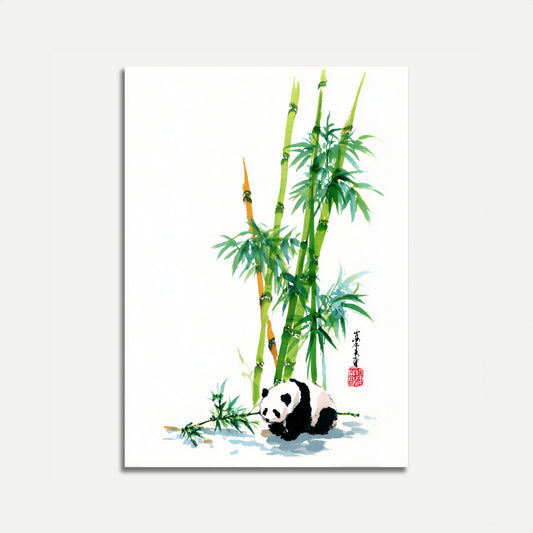 Tranquil Bamboo Forest Panda Poster