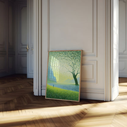 Solitary Figure by Luminous Tree Poster