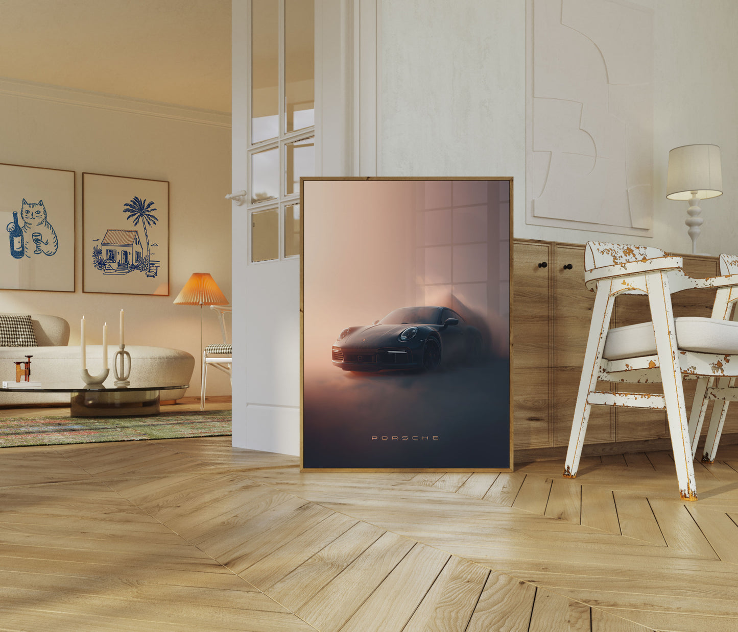 Elegance in Motion Porsche Poster