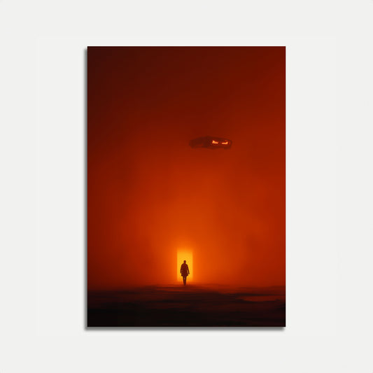 Surrealistyczne Spotkanie z UFO o Zachodzie Słońca - Plakat