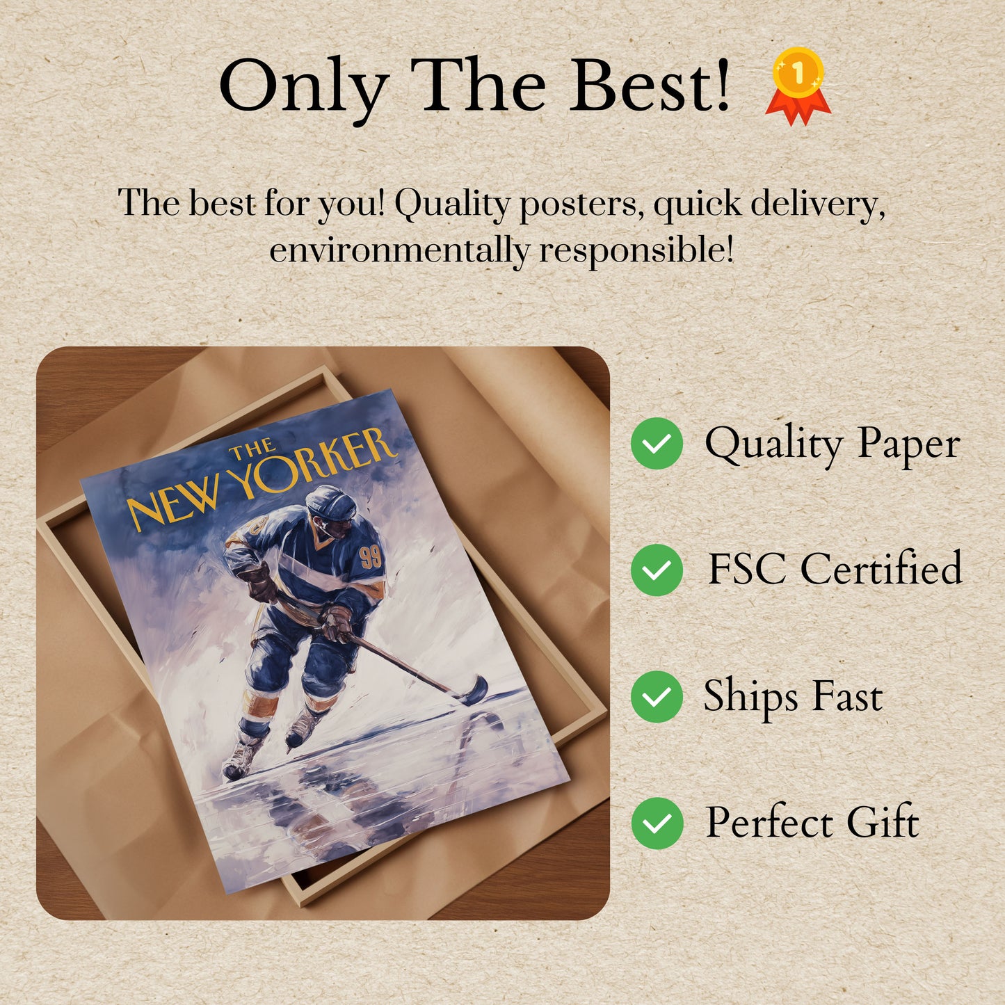 Hockey Legend 99 New Yorker Poster