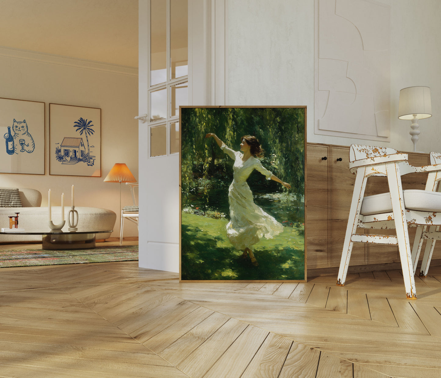 Tanzen in Weidenschatten Poster