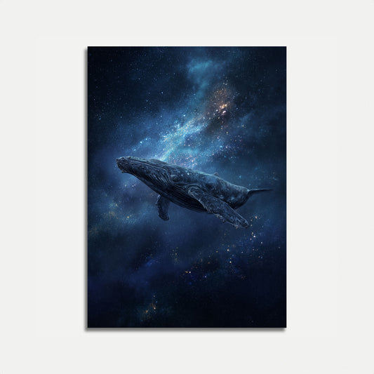 Cosmic Whale Space Journey Poster