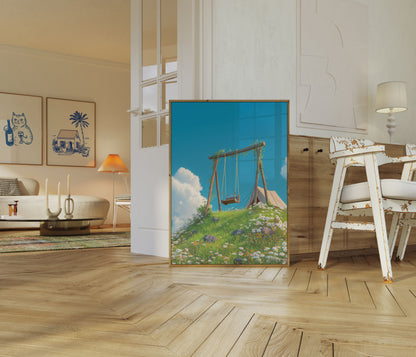 Daisy Meadow Swing Poster