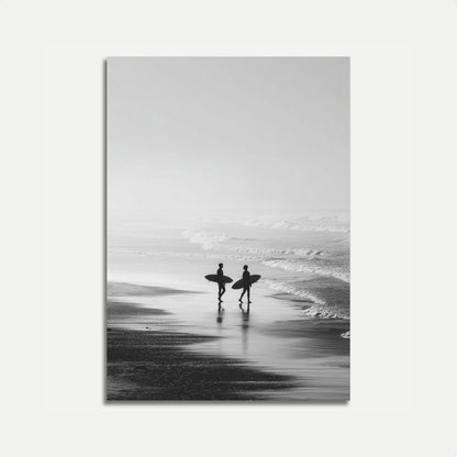 Cartel de Surfistas Entrando al Océano