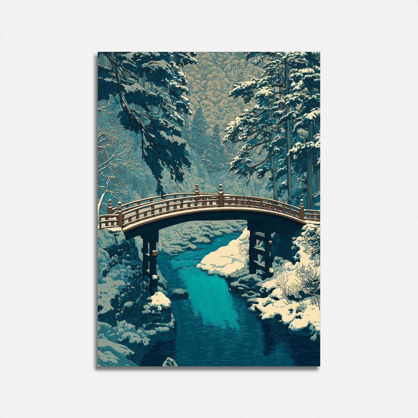 Pôster da Ponte da Floresta de Inverno