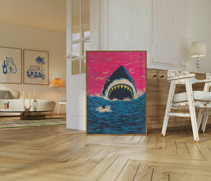 Shark Attack Ocean Poster