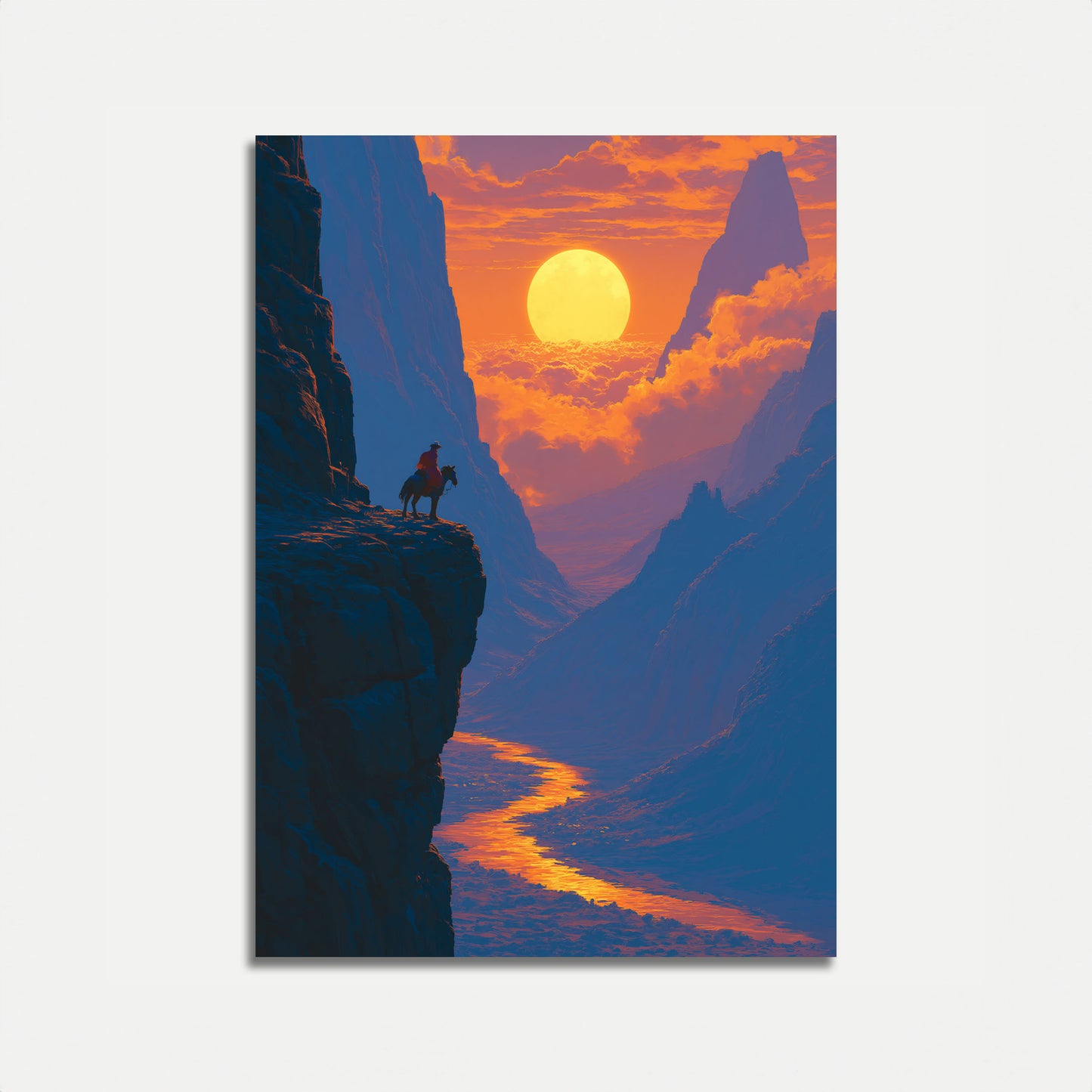 Cowboy Canyon Sunset Poster
