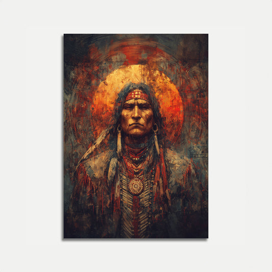 Native Spirit Warrior Portrait Poster