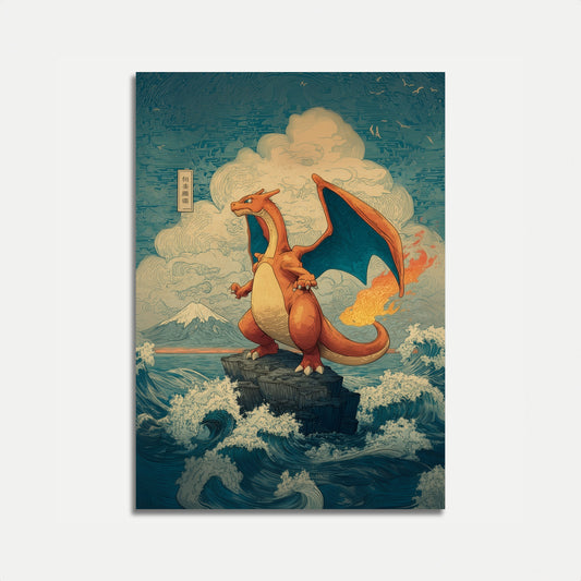 Póster de Fiery Dragon Waves