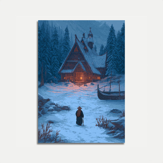 Winter Castle in the Snow Poster