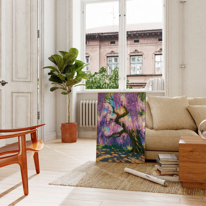 Poster Albero Glicine Fiorito