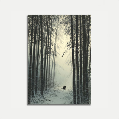 Lost Cat in Bamboo Forest Poster