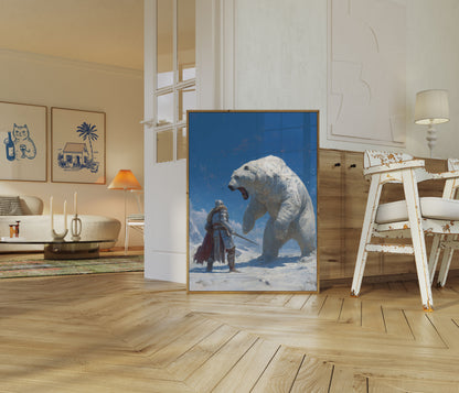 Póster del duelo de guerreros osos polares