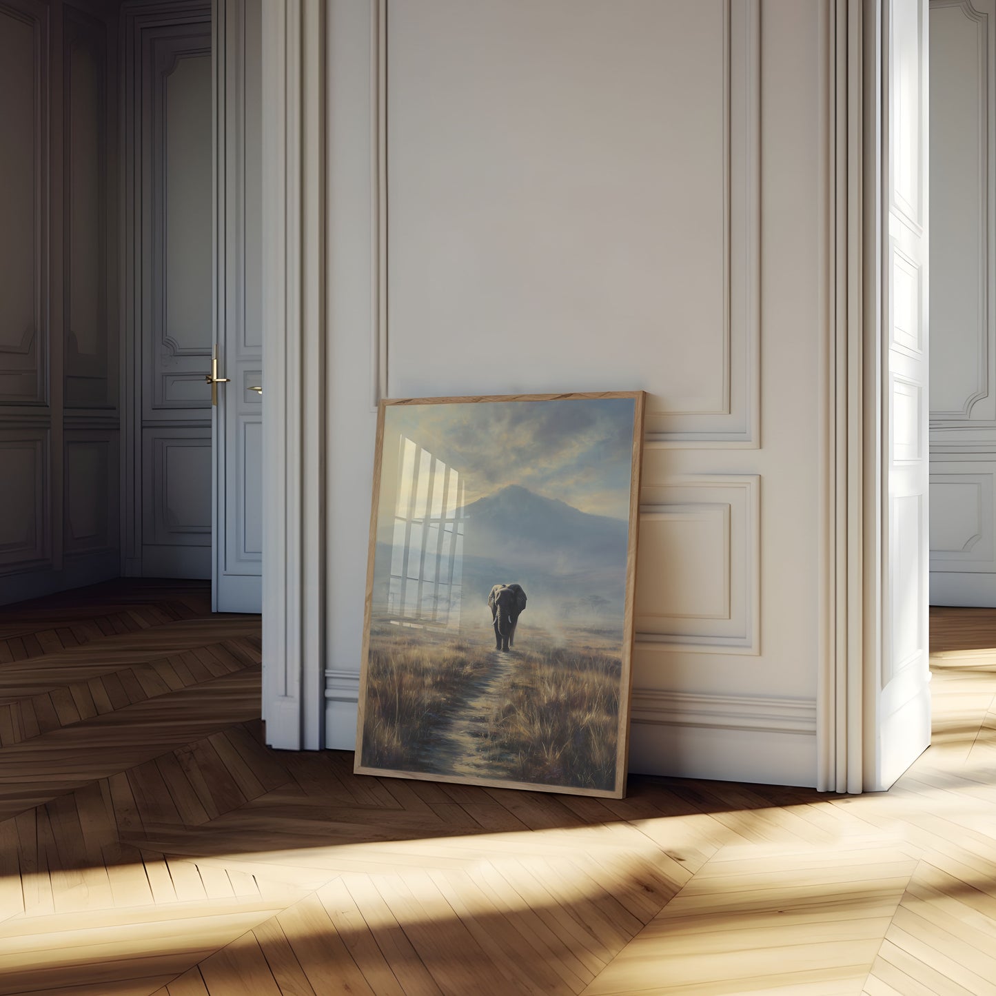 Majestic Elephant Savanna Poster