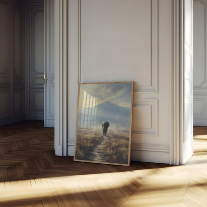 Majestic Elephant Savanna Poster