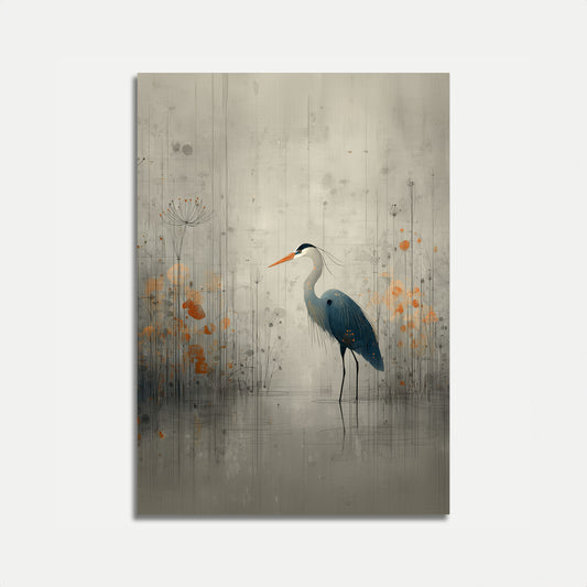 Blauer Reiher-Feuchtgebiete Poster