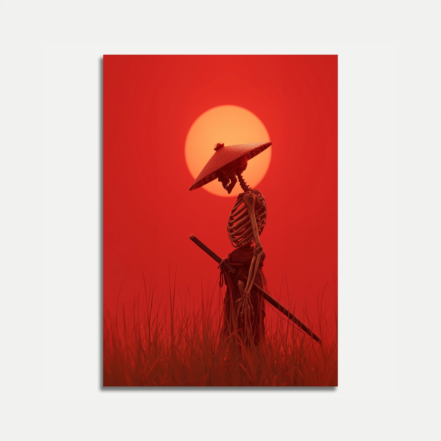 Plakát Skeletového Bojovníka při Západu Slunce