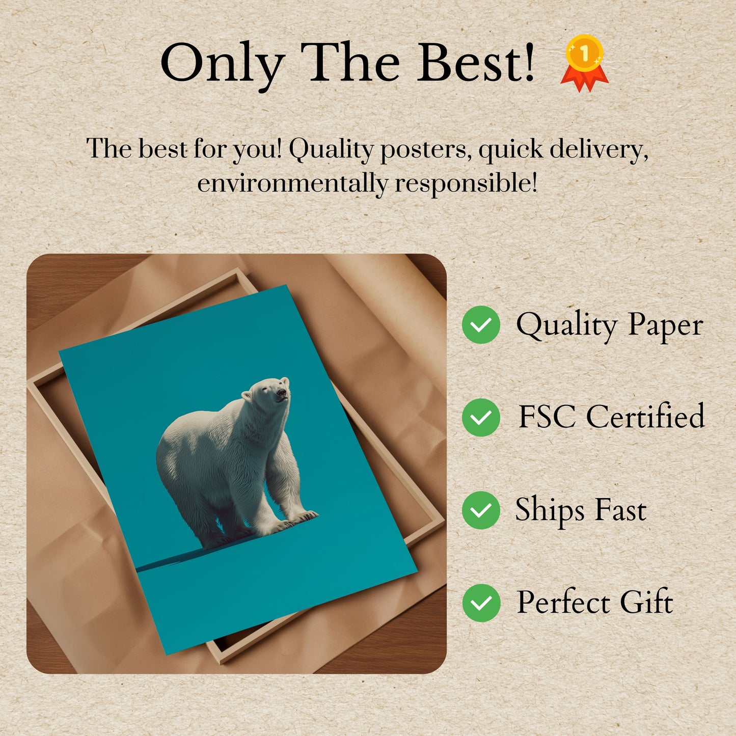 Póster del oso polar de Arctic Majesty