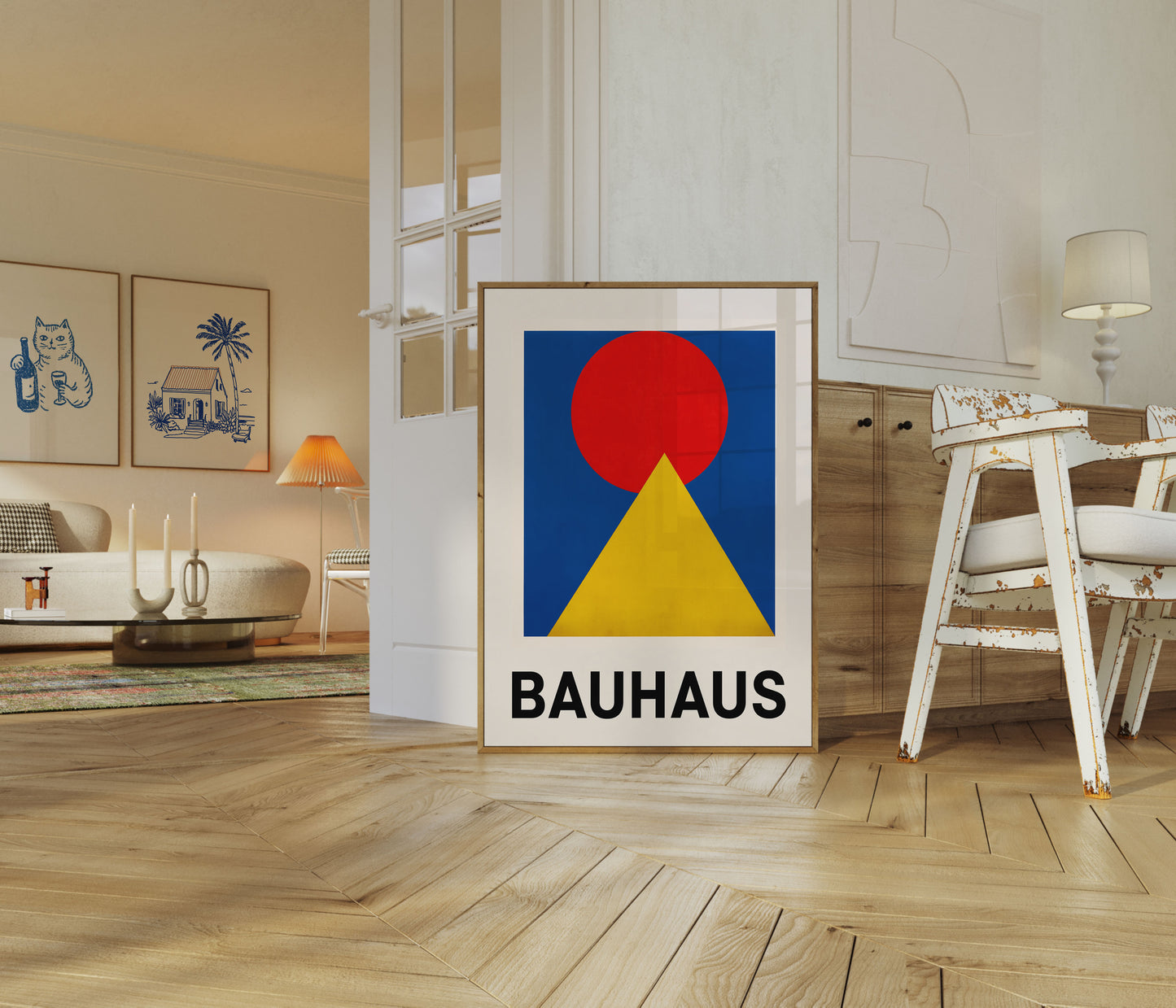 Plakát Bauhaus geometrické kompozice