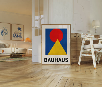 Plakát Bauhaus geometrické kompozice
