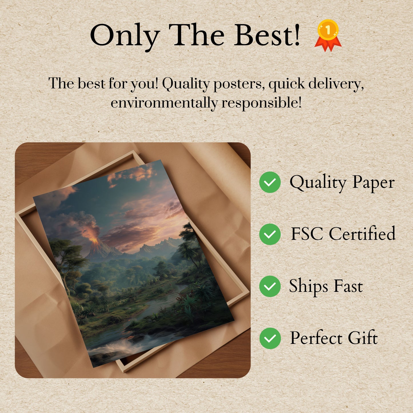 Ancient Volcanic Landscape Poster