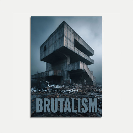 Brutalist Architecture Monument Poster