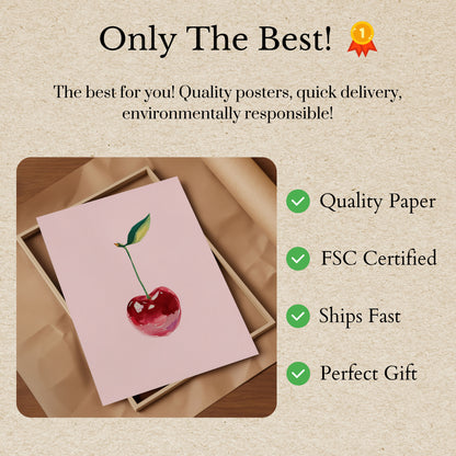 Red Cherry Delicate Poster