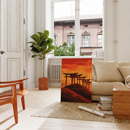 Sacred Torii Gates Sunset Poster