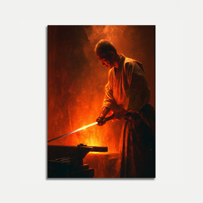 Blacksmith Forging Fire Poster