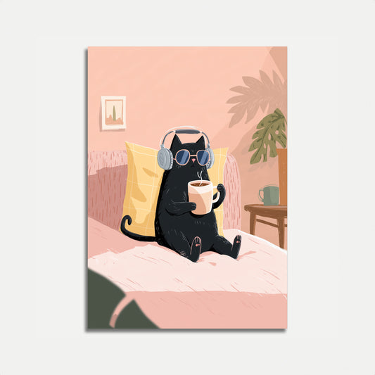 Cool Cat Coffee Companion Poster