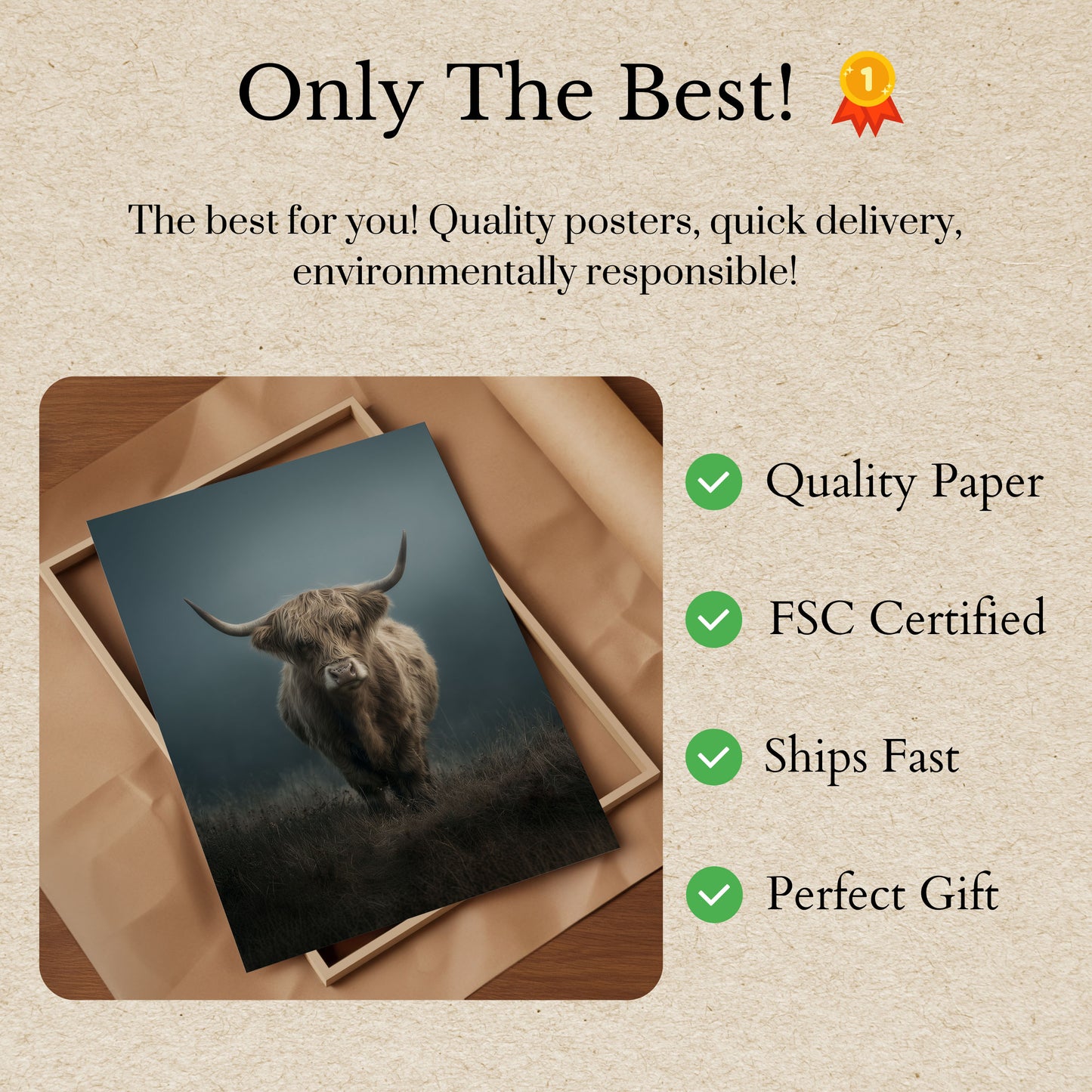 Highland Cattle Majesty Poster