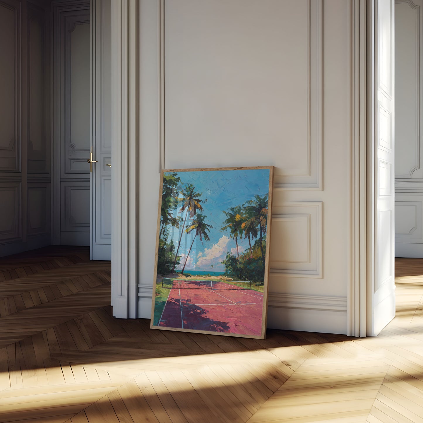 Tropical Tennis Paradise Poster