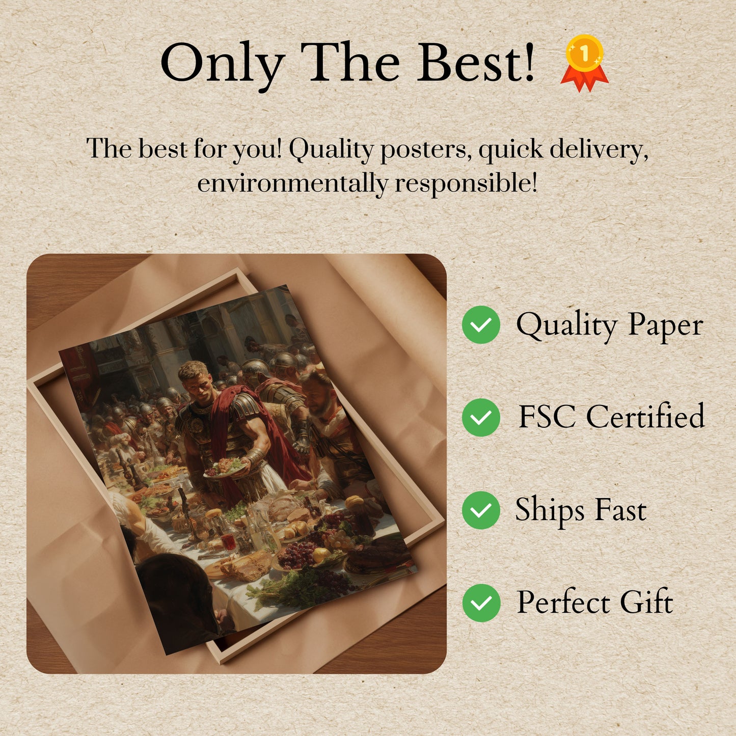 Roman Feast Warrior Poster