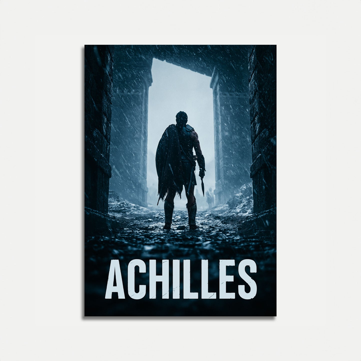 Achilles Warrior in the Snow Poster