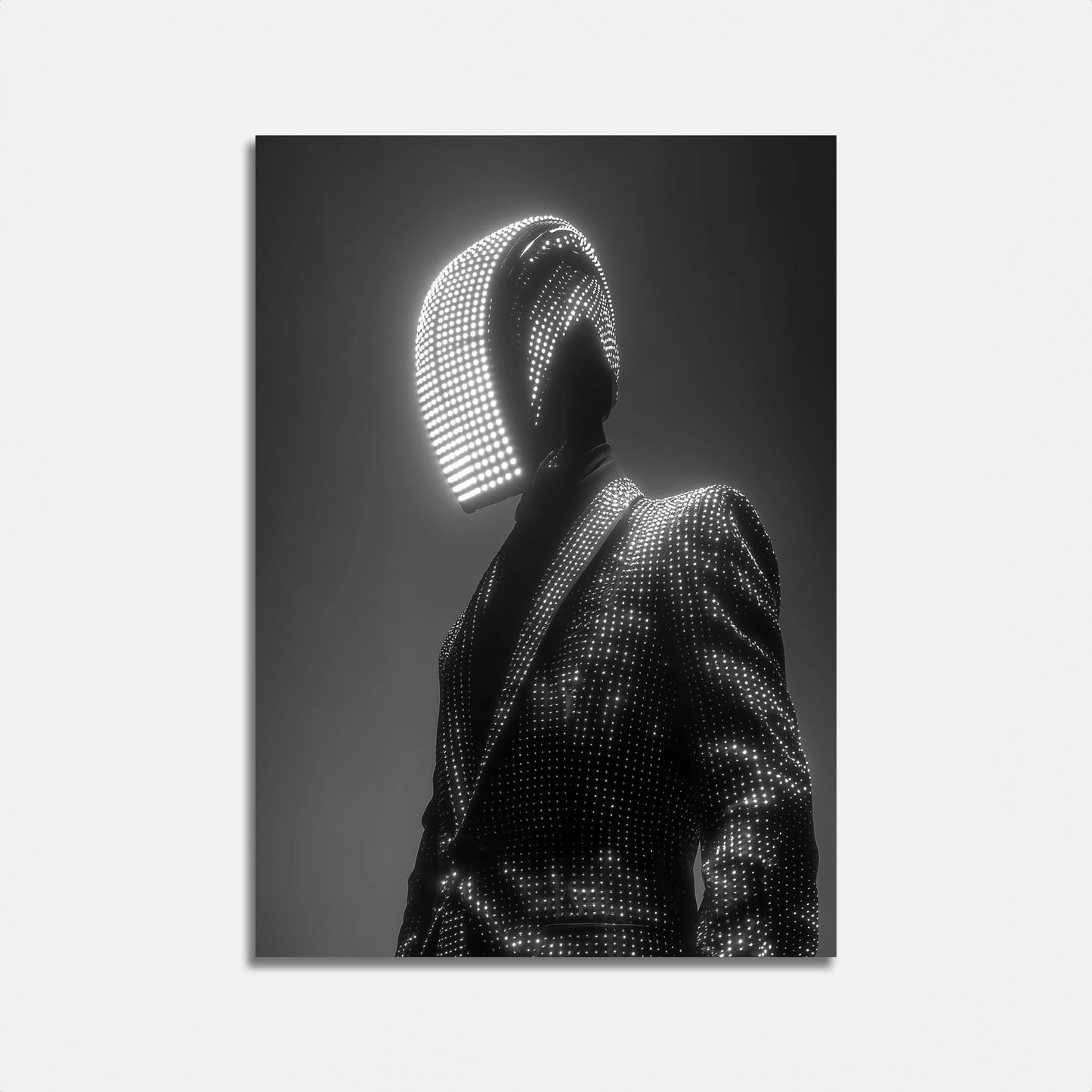 Illuminated Digital Silhouette Poster