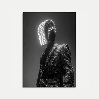 Illuminated Digital Silhouette Poster