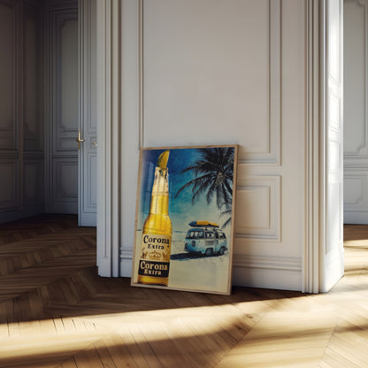 Tropical Beach Corona Extra Poster